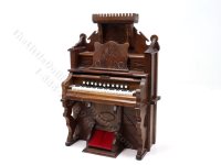 (image for) Vintage Miniature Walnut Pump Organ for Dollhouses by Warren Dick, 1976