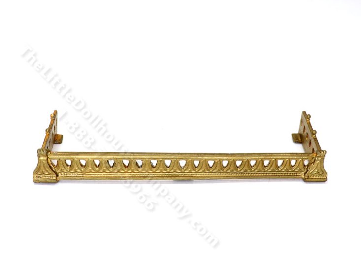 (image for) Miniature Decorated Fireplace Fender for Dollhouses - Gold