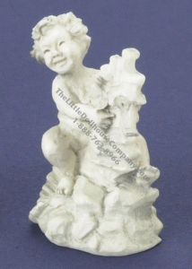 (image for) Miniature Gray Boy On Seahorse For Dollhouses