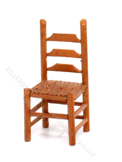 (image for) Miniature Ladderback Chair for Dollhouses