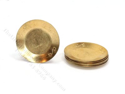 (image for) Set of 8 Miniature Gold Plates for Dollhouses