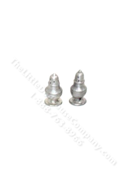 (image for) Miniature Pewter Salt and Pepper Shakers for Dollhouse
