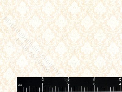 (image for) Pale Beige Damask Pattern Miniature Wallpaper for Dollhouses