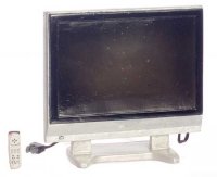 (image for) Dollhouse Scale Model 36" Widescreen TV with Remote