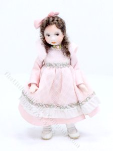 (image for) Porcelain Doll in Pink Dress by Pat Melvin