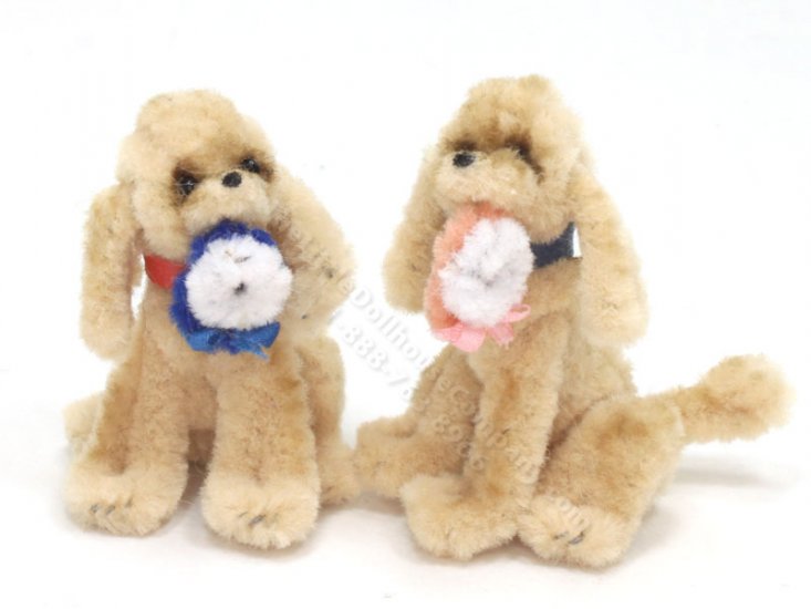 (image for) Miniature Dog with a Slipper by Sue Wilkes of Shoebutton Bears
