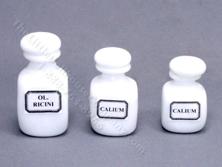 (image for) Miniaiture White Victorian Pharmacy Jar by Dieter Dorsch (1pc)