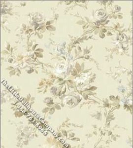 (image for) Dollhouse Scale Model Wallpaper Juliet's Garden Pattern