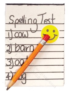 (image for) Miniature Spelling Test with Pencil for Dollhouses