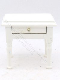 (image for) Miniature White Side Table for Dollhouses