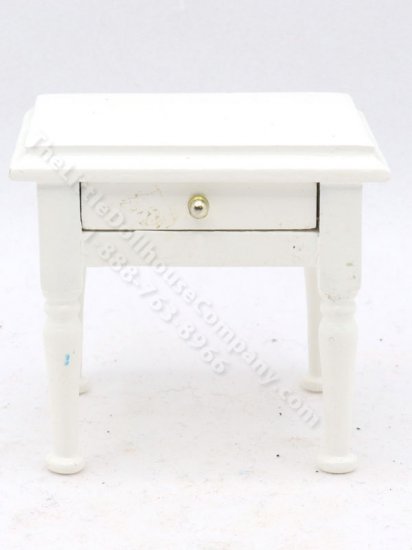 (image for) Miniature White Side Table for Dollhouses