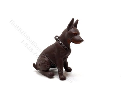 (image for) Miniature Brown Doberman Dog for Dollhouses