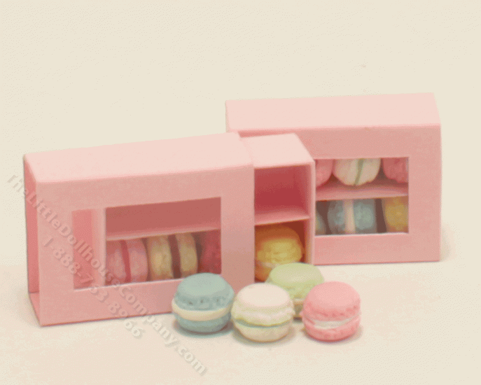 (image for) Miniature Macrons in Pink Box