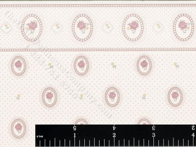 (image for) Cameo Wallpaper for Dollhouses - Grey/Pink
