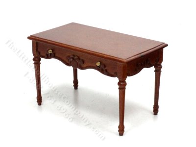 (image for) Miniature Walnut Hall Table for Dollhouses