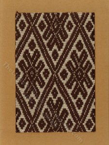 (image for) Miniature Woven Diamond Pattern Rug for Dollhouses - Brown