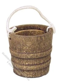 (image for) Miniature Wooden Bucket For Dollhouses