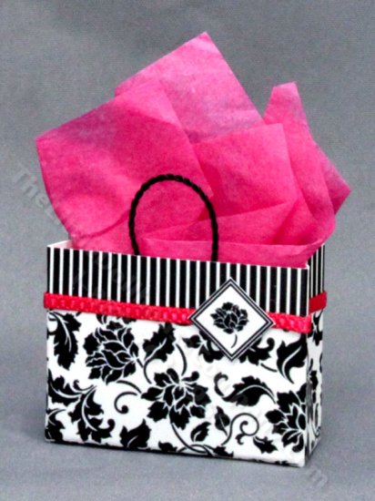 (image for) Miniature Black and White Floral Shopping Bag