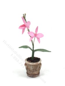 (image for) Miniature Potted Pink Orchids for Dollhouses
