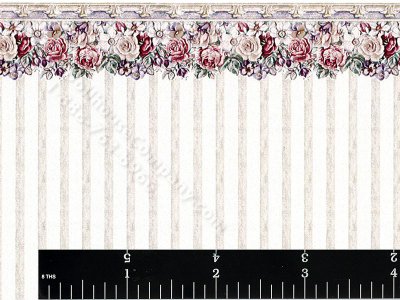 (image for) Dollhouse Scale Model Striped Wallpaper