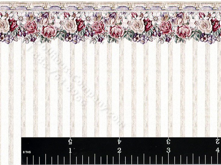 (image for) Dollhouse Scale Model Striped Wallpaper