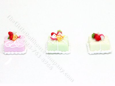 (image for) Miniature Small Square Cake for Dollhouses