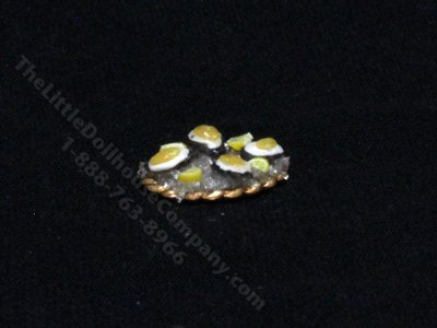 (image for) 1:24 Scale Miniature Plate of Oysters for Dollhouses