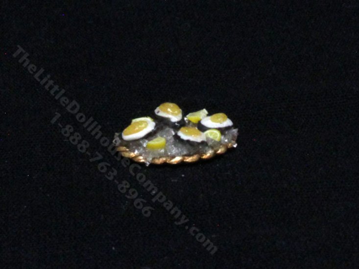 (image for) 1:24 Scale Miniature Plate of Oysters for Dollhouses