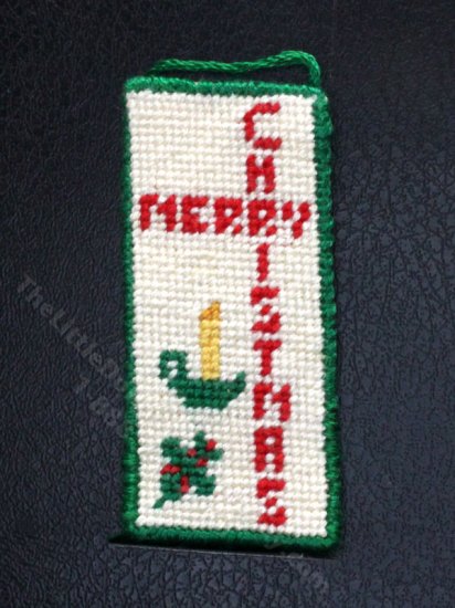 (image for) Miniature Needlepoint 'Merry Christmas' Wall Hanging