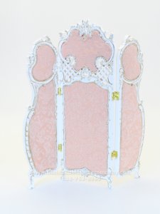 (image for) Miniature French Rococo Style Dresing Screen for Dollhouses