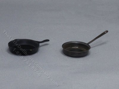 (image for) Miniature Pair of Frying Pans for Dollhouses