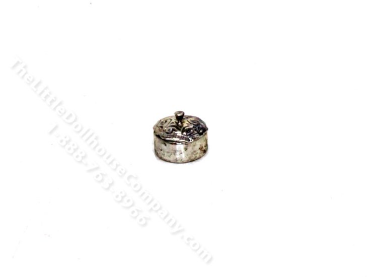 (image for) Miniature Engraved Sterling Silver Powder Box by Don Henry