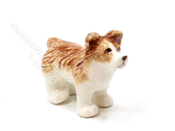 (image for) Miniature Porcelain Border Collie for Dollhouses