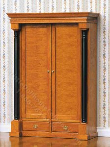 (image for) Miniature Simplified Empire or Biedermeier Linen Cupboard Kit
