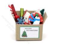 (image for) Miniature Handmade Box with Christmas Decorations