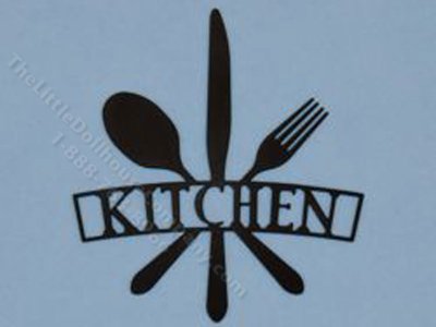 (image for) Miniature Black Metal 'Kitchen' Wall Decor by Pierluigi