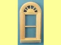 (image for) Dollhouse 1/2 Scale Model Palladian Nonworking Window