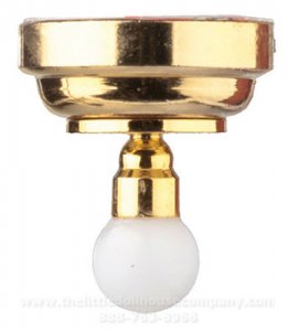 (image for) LED Brass Globe Ceiling Lamp, 1/2 Inch Scale