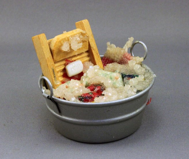 (image for) Dollhouse Miniature Washing Board and Laundry Set