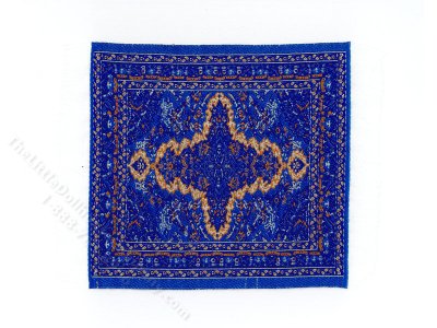 (image for) Miniature Oriental Rug for Dollhouses - Blue