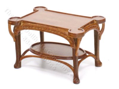 (image for) Miniature Walnut Coffe Table for Dollhouses