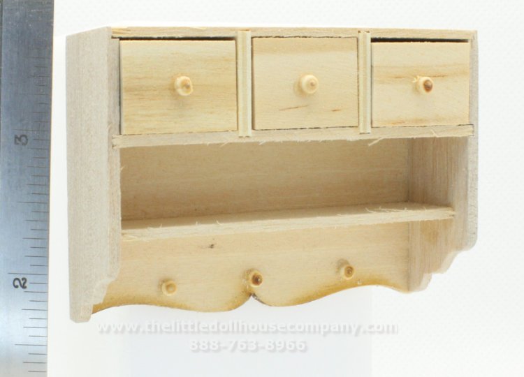 (image for) Miniature Unfinished Wall Hanging Shelf