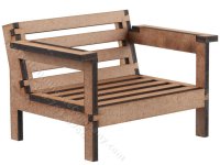 (image for) Miniature Outdoor Armchair Kit for Dollhouses
