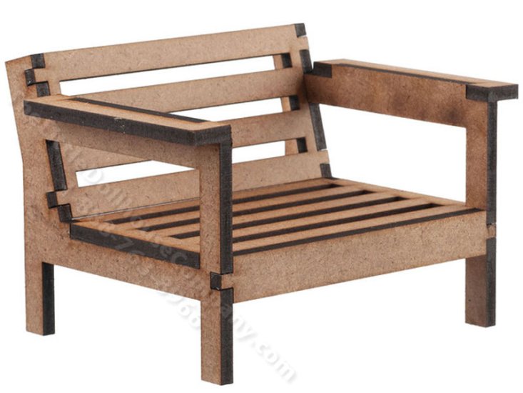 (image for) Miniature Outdoor Armchair Kit for Dollhouses