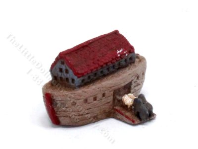 (image for) Miniature Noah's Ark Figurine for Dollhouses