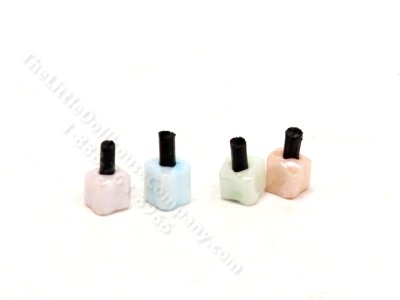 (image for) Miniature Set of Nail Polish Bottles for Dollhouses (4 pc)