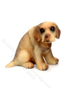 (image for) Miniature Golden Retriever Dog Figurine for Dollhouses