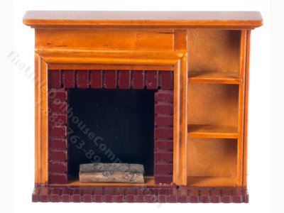 (image for) Dollhouse Fireplace with Shelves