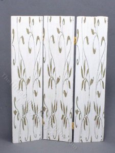 (image for) Miniature Privacy Screen with Gold Leaf Design