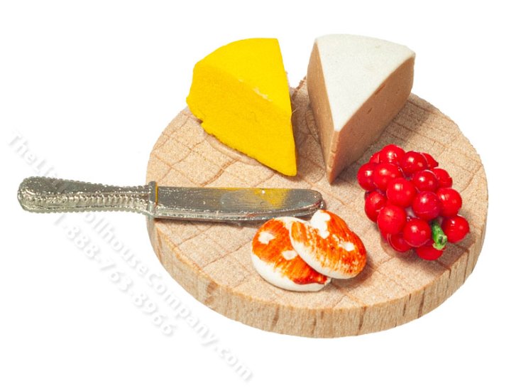 (image for) Miniature Cheese Board for Dollhouses